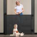 Babepai Baby Gate - No Drill, Punch Free Retractable, Extends to 54" Wide, Stair & Doorway Gate for Indoor/Outdoor Use