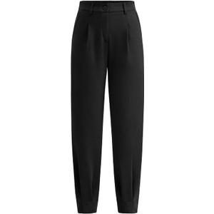 PRETTYGARDEN Women High Waist Ankle Length Work Dress Pants, Black, M