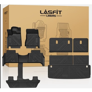 Floor Mats for Nissan Armada/Infiniti QX80 2025 2026(Only Fit 7 Seats)：All Weather Protector TPE Rubber Car Carpet, Anti-Slip Waterproof Tech Rugs for Car Interior 2025 2026 Accessories