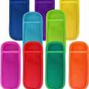 27 Pieces in 9 Colors Reusable Popsicle Holders Popsicle Bags Freezer Ice Pop Sleeves Anti freezing Ice Pop Holders
