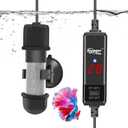 hygger Aquarium Heater Mini Aquarium Heater, Submersible Heater for Aquarium, Adjustable Aquarium Heater 15-34°C with Digital Display Controller for Fish and Turtle Aquarium (10W)