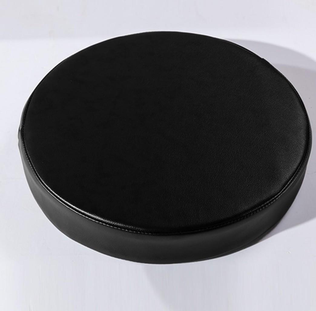 Padded 35 cm   Round Bar Stool Seat Cover Cushion, Foam Padded Floor Seating Pads with Zipper Waterproof for Kitchen Dining Room Patio Garden(Black