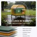 Heated Outdoor Cat House for Winter: Insulated with Heating Pad, Indestructible Weatherproof Winter Shelter, Elevated Support to Keep Interior Dry for Stray Cats, Medium
