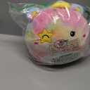 Athoinsu 14" Happy Birthday Bear Plush Pillow Cute Rainbow Stuffed Animal Soft Kawaii Birthday Plushie Star Wink Funny Pillows Home Room Decoration Gifts for Toddlers Kids Girls