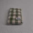 Softalker Spring Checkered Tablecloth Rectangle, Outdoor Linen Gingham Table Cloth with Tassel, Heavy Duty Wrinkle Free Buffalo Plaid Table Cover for Easter Dining Home Party - 55 x 120 Inch, Sage