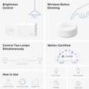 TP-Link Tapo Smart Dimmer Plug KIT, Matter Compatible, Wireless Dimmer Button, Dual Outlets, Max Power 300W, Works w/Apple Home, Alexa & Google Home, ETL Certified, 2.4G Wi-Fi, White (Tapo P135 KIT)