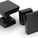 Amerdeco 10 Pack Matte Black Cabinet Knobs 1.2 Inch(30mm) Single Hole Cabinet Handles Dresser Knobs Drawer Knobs and Pulls for Bathroom Cabinets ZH0008