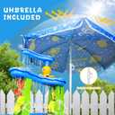 AuntyFey Water Table for Toddlers 1-3-5, Toddler Sand Table, Kids Water Table with Umbrella for Outside Kids Ages 4-8, Bright Blue, 28.66*23.37 Inch