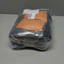 Center Console Dog Car Seat for Small Dogs with Bunny Fleece, Anti-Slip Booster Car Seat with Collar Hook, Triple Protection, Portable Washable, for Pets Up to 13.5lbs (Brown-Orange)