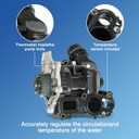 Electric Engine Water Pump Thermostat Housing Assembly Compatible with Audi A3 A4 A5 A6 Q3 Q5 TT Allroad VW Passat Jetta Golf GTI CC Beetle Replaces 06H121026DD 06H121026CQ 06H121026AB