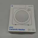 Gaiatop Mini Space Heater, Lightweight PTC Ceramic Fast Heating 500W Energy Efficient for Indoor Use, Overheating & 45° Tip-Over Protection, Portable Desk Electric Heaters for Office Home Black