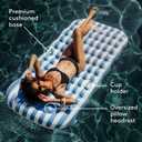 FUNBOY Blue & White Cabana Striped Pool Lounger Water Hammock