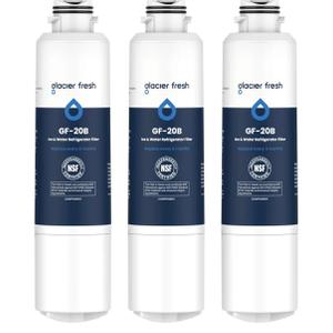GLACIER FRESH DA29-00020B Refrigerator Water Filter Compatible with Samsung DA29-00020A/B, DA29-00020B-1, HAF-CIN/EXP, 46-9101, RF4267HARS For French Door Fridge Kitchen (3 PACK