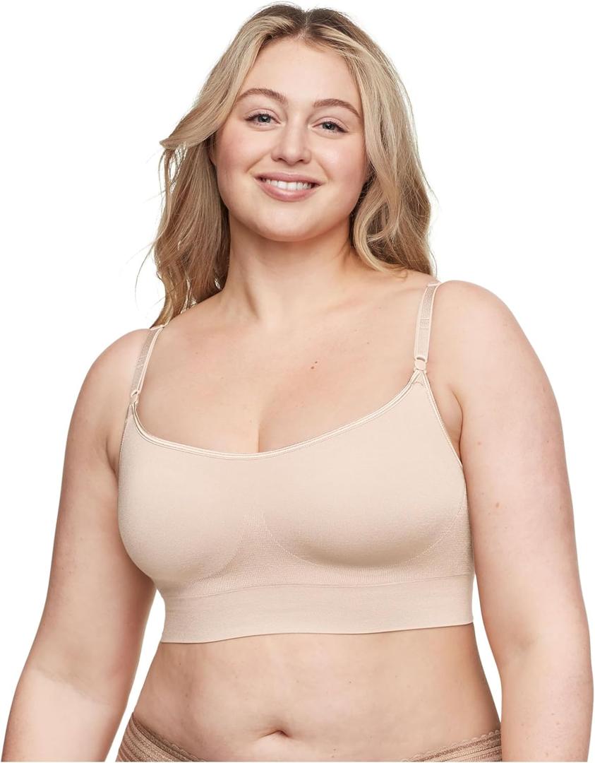 Warner's Blissful Benefits Women's Dig-Free Comfort Band with Seamless Stretch Wireless Lightly Lined Comfort Bra RM0911W, Small