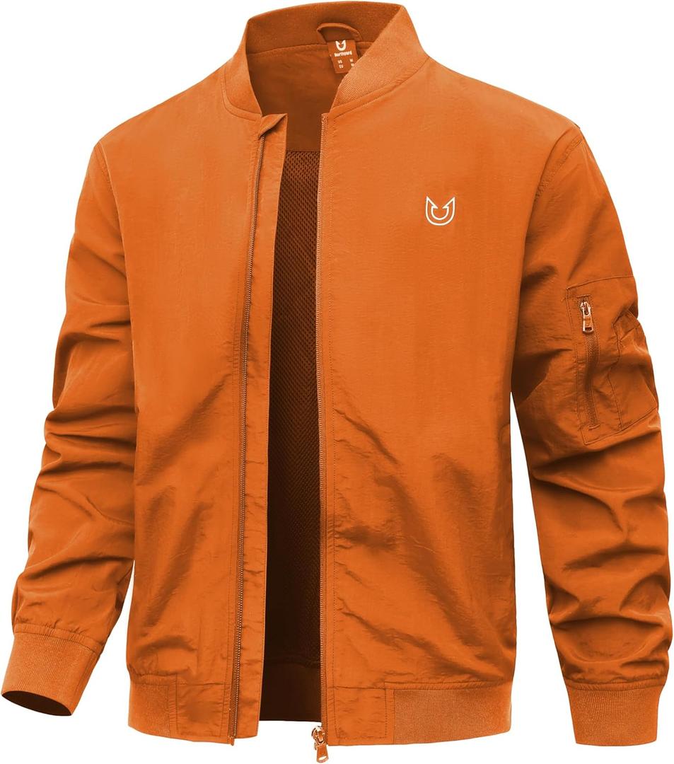 NORTHYARD Men's Bomber Jacket Lightweight Casual Windbreaker Zip Up Fashion Windproof Coat Spring Fall (XL)