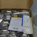 Ravinte 60 Pack 30 Pairs 3/8 Inch Inset Cabinet Door Hinges Kitchen Satin Nickel Semi-Concealed Face Mount Self-Closing Cabinet Hinges with Bumpers & Screwdriver