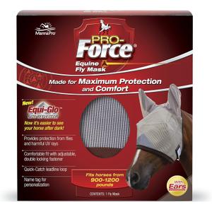 Manna Pro Pro Force Equine Fly Mask w/Ears Horse (1 Pack)