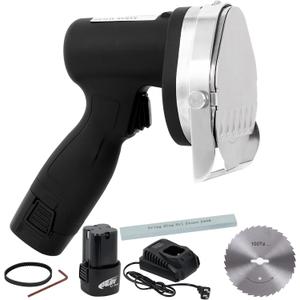 Electric Kebab Knife 80W Commercial Shawarma Turkish Knife Slicer Gyro Cutter 2800 RPM with 2 Blades Adjustable Thickness 0-8mmBatteriesFlat (Battery)