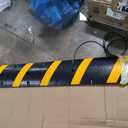 7FT Rubber Speed Bumps (2 Pack), 66000 LB Capacity Heavy-Duty Speed Hump with 4 Terminals Ends 6 Bolts for Parking Lots, Roads, Schools, Warehouses, Hotels