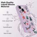 for iPhone 13 Case, Compatible with MagSafe, Cute Christmas Tree Magnetic Phone Case, Purple Liquid Silicone Soft Slim Fit Protective Cover for Women Girls