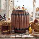 Seenelling Inflatable Wine Barrel Decor Western Cowboy Party Decor 23.62 in PVC Inflatable Cooler Barrel Pirate Party Decoration for Western Nautical Halloween Birthday Rodeo Wild West Photo Props