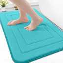 Arotive Memory Foam Bathroom Rug Mat 30x20, Ultra Soft and Absorbent Bath Mat, Machine Wash Dry, Comfortable Bath Rug Carpet for Bathroom Floor, Tub and Shower, Teal