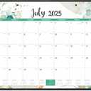 2025-2026 Desk Calendar - Desk Calendar Large 22'' x 17'', from July 2025 to December 2026, 18 Monthly Desk/Wall Calendar, Desk Calendars 2025-2026 Large Space for Writing with Protect Corner (Green)
