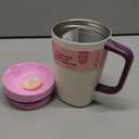 Owala SmoothSip Slider Stainless Steel Insulated Travel Mug, 100% Leak Proof, For Hot and Cold Drinks, Travel Friendly with Sliding Lock Lid, 12oz, BPA Free, Leak Proof, Pink/Tan (Daybreak)