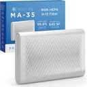 Medify MA-35 Air Purifier with True HEPA H13 Filter | 1,280 ft Coverage in 1hr for Allergens, Smoke, Wildfires, Odors, Pollen, Pet Dander | Removal to 0.1 Microns | Silver, 1-Pack