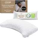 Coop Home Goods Original Crescent Adjustable Pillow, Queen Bed Pillows for Shoulder, Neck & Head Support, Crescent Foam Pillows - Medium Firm for Back & Side Sleeper, CertiPUR-US/GREENGUARD Gold