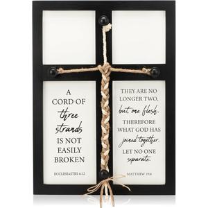 Our Centerpiece A Cord Of Three Strands Wedding Sign
