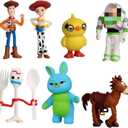 Action Figures Toys Set, 1.5-2.3 inches Tall Action Figures with Woody, Buzz and Jessie ,Toy Anime Figurines Characters (7 Pack)