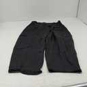 GRAPENT Barrel Jeans for Women Trendy High Waisted Cropped Cargo Pocket Baggy Stretch Denim Pants Wide Leg Tapered Jeans (Small, True Black)