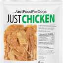 Just Food for Dogs Single Ingredient Healthy Dog Treats and Dog Snacks, Jerky Treats, Human Grade, Preservative and Grain Free, Rawhide Free Chews, Low Calorie Treat - Chicken Breast, 5 oz (EXP 11/21/27)