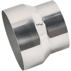 OD 4 Inch to OD 5 Inch Exhaust Pipe to Component Pipe Adapter Reducer 4" OD to 5" OD Polished Stainless Steel 4" Overall Length