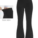 THE GYM PEOPLE Women's Tummy Control Bell Bottom Jeans High Waisted Wide Leg Flare Pants Jeggings with Pockets (Black, L)