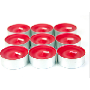 10 X RED TEA LIGHTS HOURS LONG BURN NIGHT LIGHT SCENTED CANDLES (PACK OF 5)