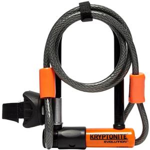 Kryptonite Evolution Mini-7 FlexFrame Lock with 4-Feet Kryptoflex Cable - Black/Orange