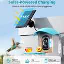 Bird Feeder with Camera Solar Powered: Smart Bird Feeders for Outdoors Garden with AI Identify Auto Capture 2K HD Bird House with Camera Outside WiFi Live View Birdfeeder Cam Gift for Birds Lover
