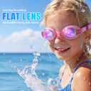 Aegend 2 Pack Kids Goggles, Swimming Goggles for Kids Age 4-16 Boys and Girls Youth, Anti-Fog Waterproof Anti-UV Pool Goggles (Pink)