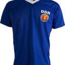 East Germany DDR 1970's Retro Football Shirt Mens Top - XL Blue