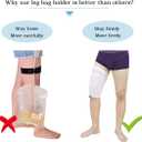 Catheter Leg Bag Holder 2 Count Fabric Catheter Sleeves Urine Leg Bag Holder - Urinary Drainage Bag Stay in Place Urine Bags for Legs Foley Catheter Bag Holder Strap for Men or Women Wheelchairs (M)