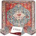 FUMMI 4 Pack Reusable Waterproof Incontinence Bed & Chair Pads, 22 x 21 Extra Heavy Absorbency, Soft Flannel Surface, Machine Washable for Dogs, Adults & Babies (Red, 22 21)