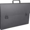 11x17 Portfolio Case Black Art Portfolio Folder for Tabloid Paper, Documents, Drawings, and Prints Lightweight Poly Organizer for Artwork, Business, or School Fits 1.5" of 11 x 17 Storage