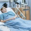 3 Pack - Blue Hospital Gown with Back Tie / Hospital Patient Gown with Ties - Fits Small - XL