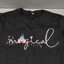 Magical Shirt for Women Magic Kingdom Tshirt Family Vacation Tee Castle Graphic Short Sleeve Tops (Small, Black)