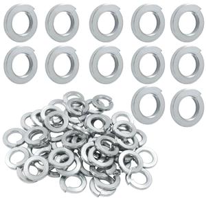 BokWin 100 Pcs Spring Lock Washer M6 Stainless Steel Split Lock Washers(Silver)