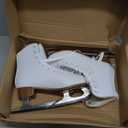 Figure Ice Skates for Beginners - White Comfortable Leather Ice Skates for Women, Men, Boys & Girls(Size Up 1 Size) (Womens Size-5/ Children 3Y)