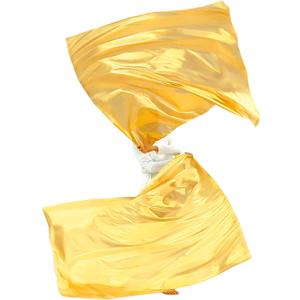 Wuchieal 53 X45 Inch Rectangle Worship Flags with Flex rods,Rectangular Praise Church Flag, Metallic Praise Dance Flags for Worship Dance Ministry Gold