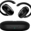 1Mii Open Ear Headphones, Wireless Sports Earbuds 60 Hours Long Playtime with Charging Case, Snug Fit Bluetooth Earbuds with Rotatable Ear Hooks, ENC Clear Calls Premium Sound IPX4 Waterproof Black